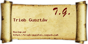 Trieb Gusztáv névjegykártya